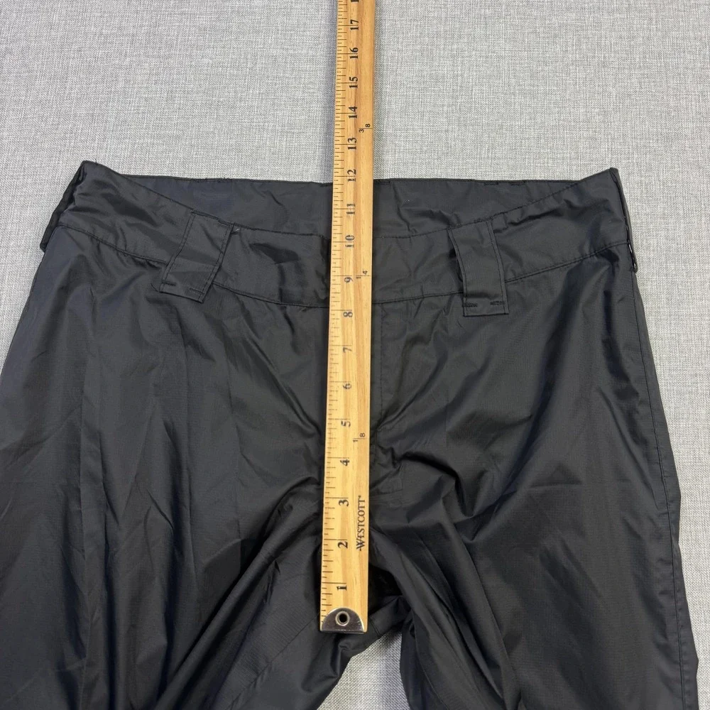 Grundens Rain Pants Mens Small Black Lined Waterproof Pockets Nylon Relaxed Fit